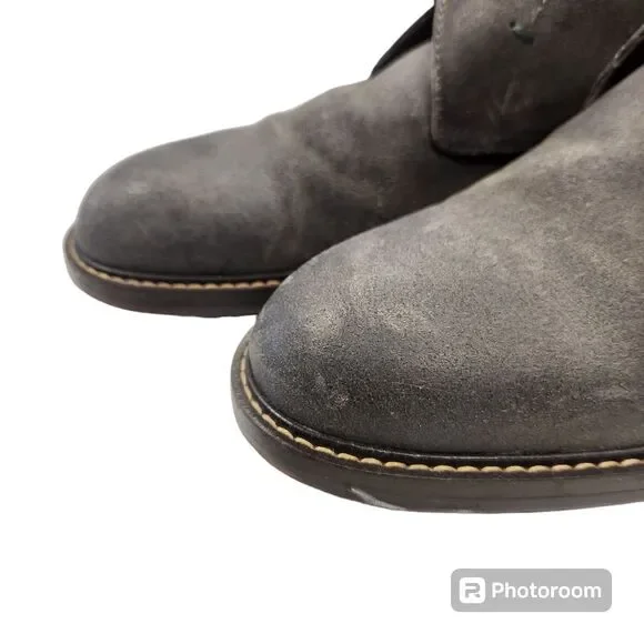 1901 Mens Suede Leather Gray Chukka Boots 12M